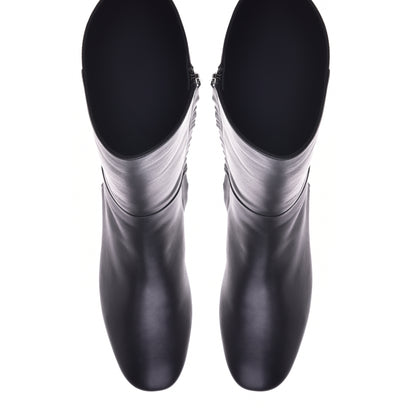 Botte noire en cuir de veau