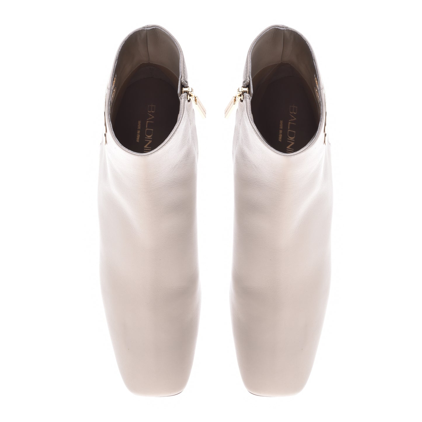 Bottine beige en cuir de veau