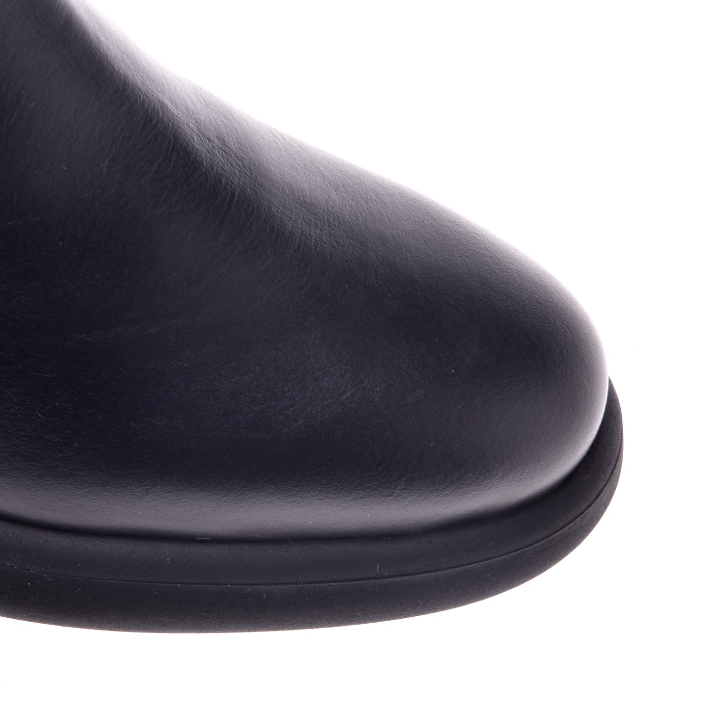 Black calfskin ankle boots