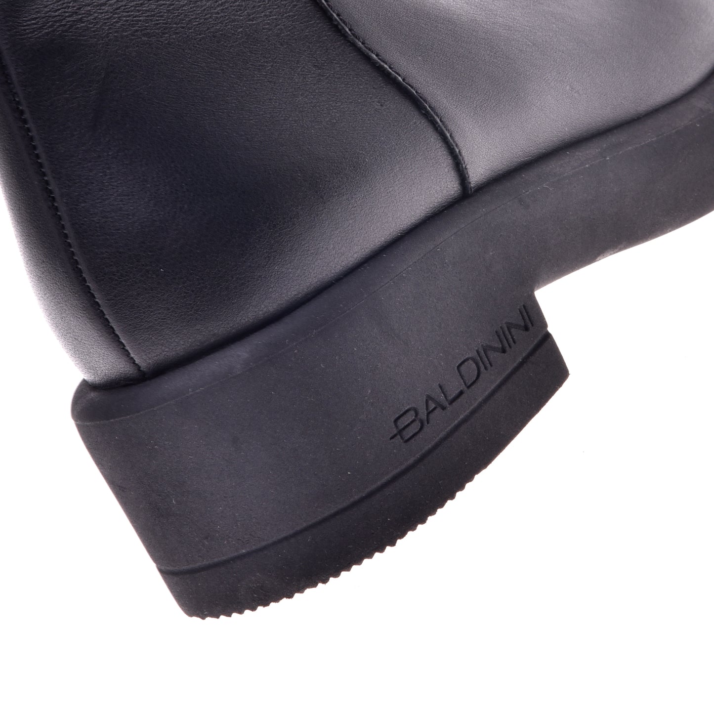 Botte noire en cuir de veau