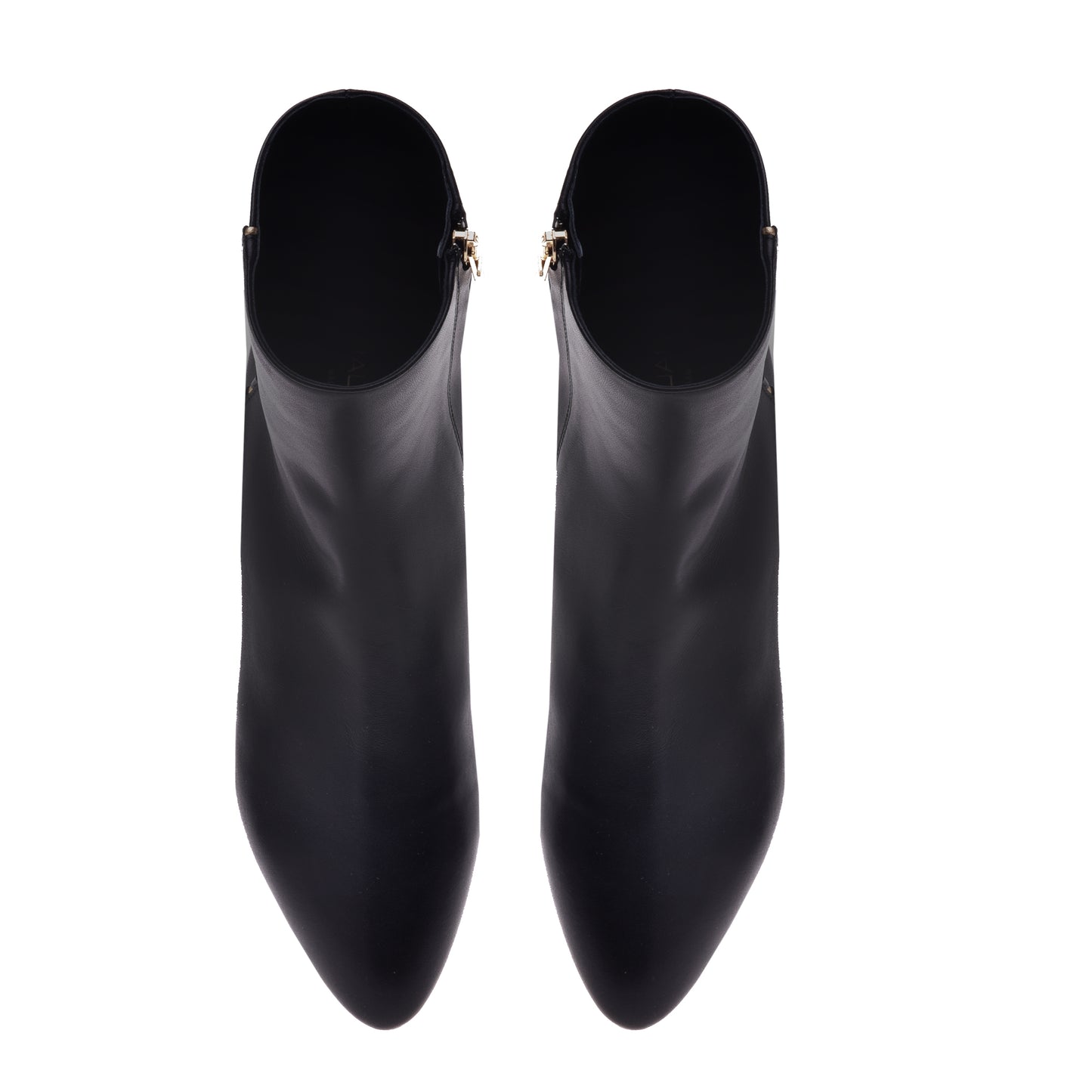Black calfskin ankle boots