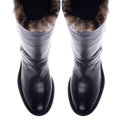 Botte noire en nappa