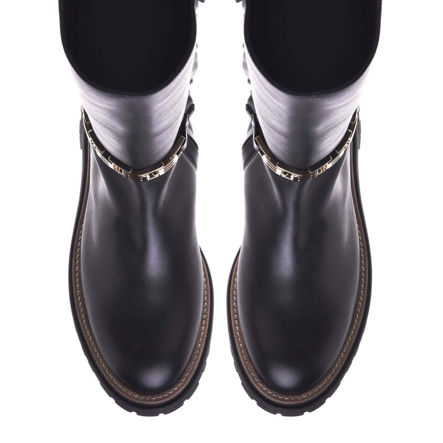 Botte noire en cuir de veau