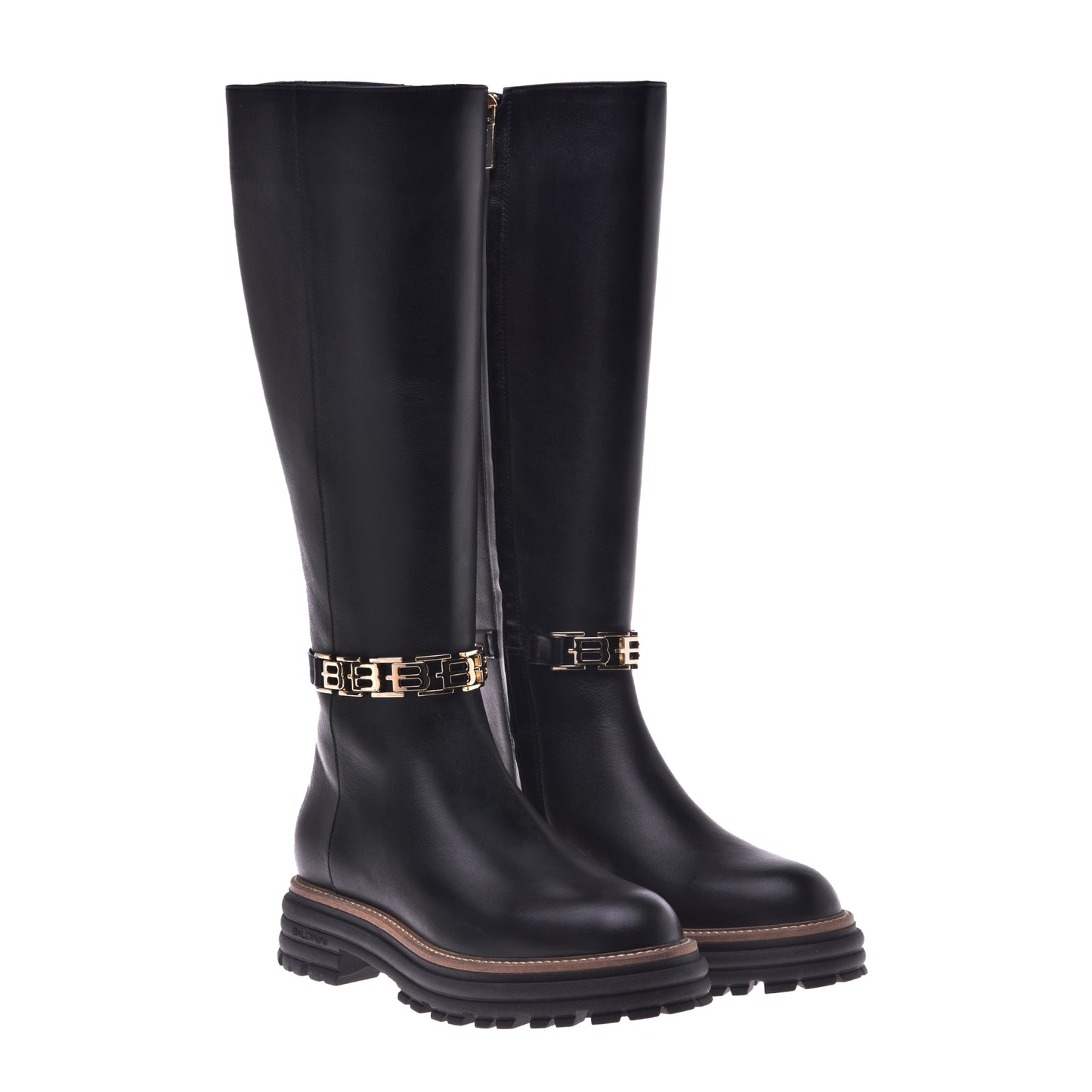 Botte noire en cuir de veau