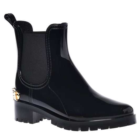 Ankle boot in black rubber