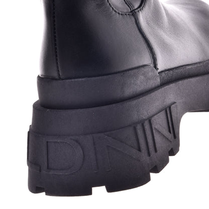 Botte noire en cuir de veau