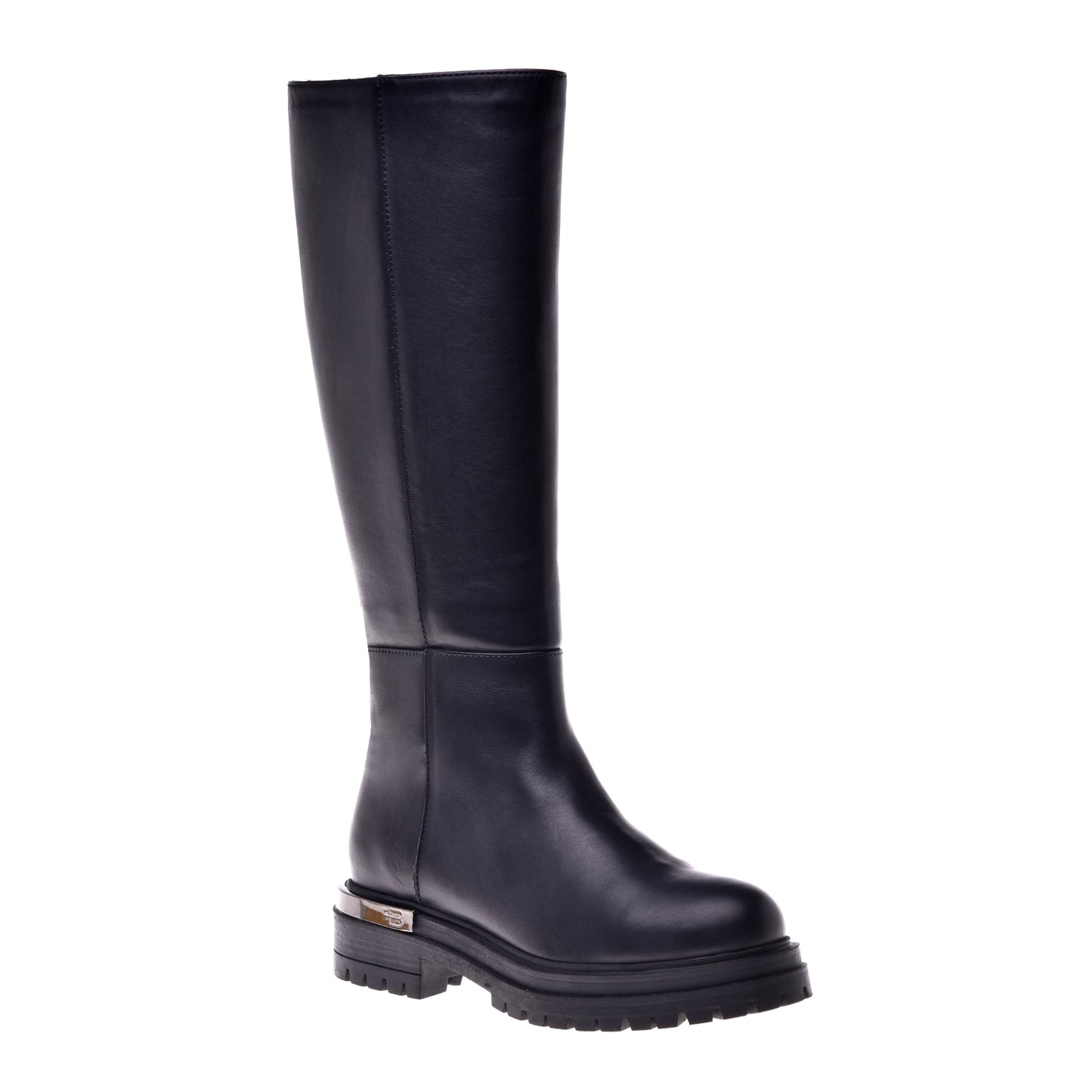Botte noire en cuir de veau