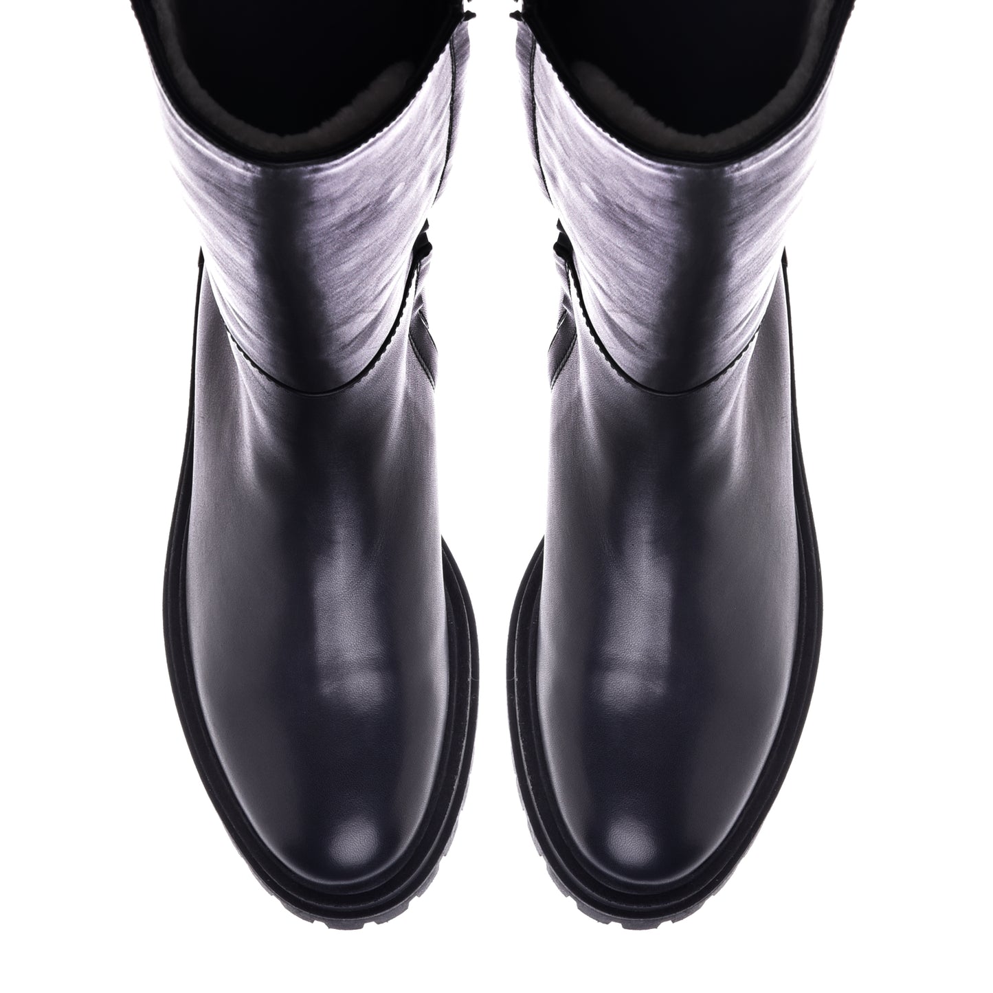 Botte noire en cuir de veau