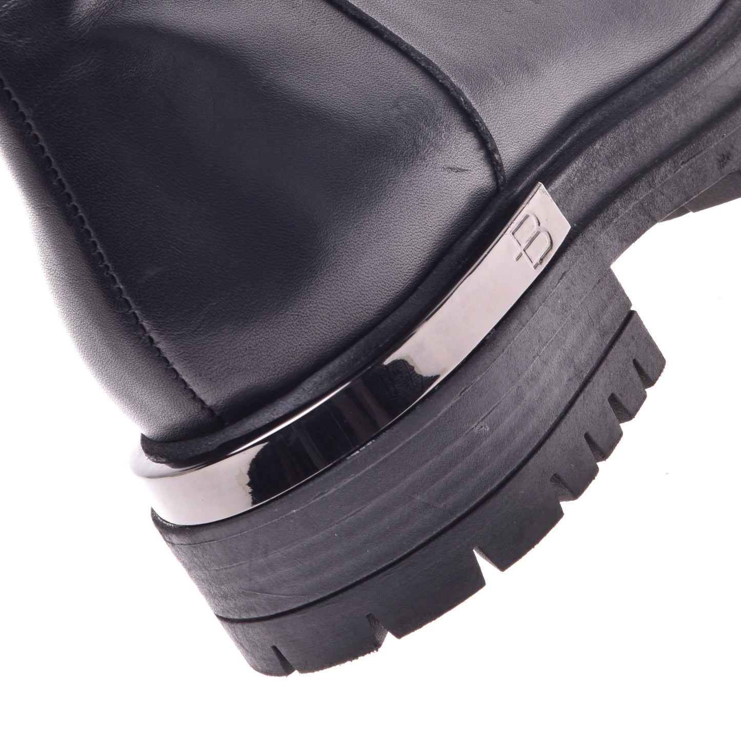 Botte noire en cuir de veau