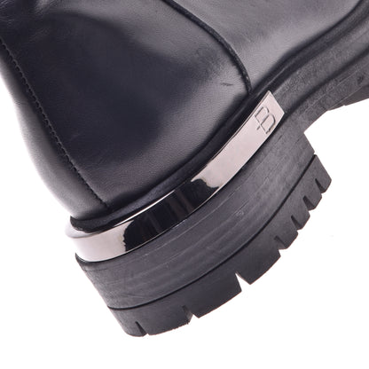 Botte noire en cuir de veau