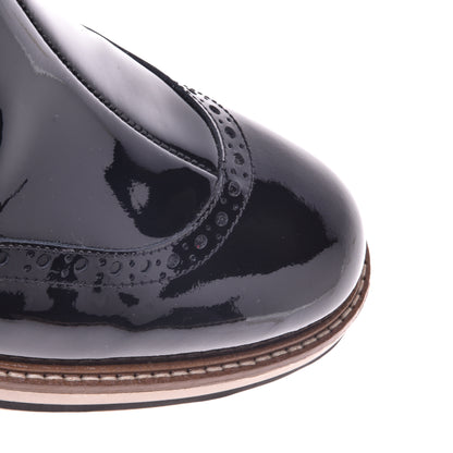 Black calfskin ankle boots