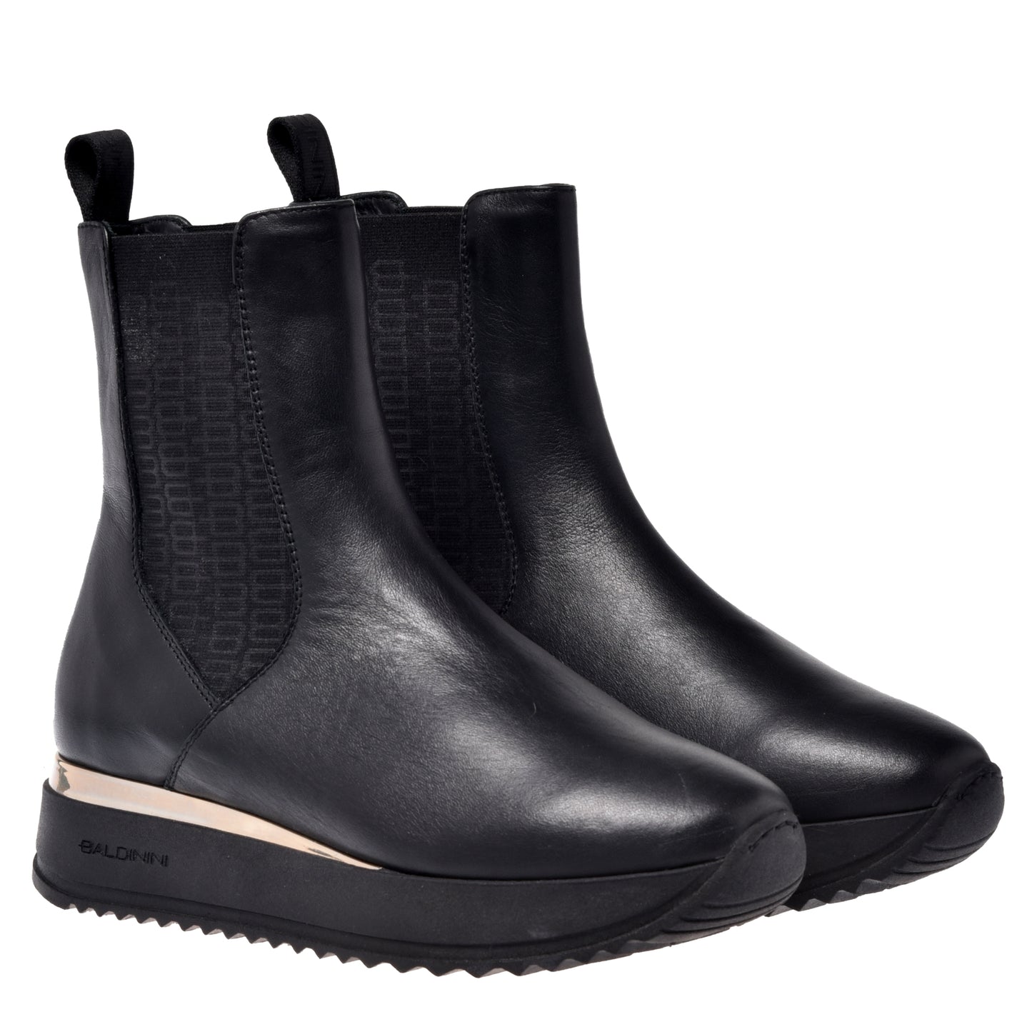 Black calfskin ankle boots