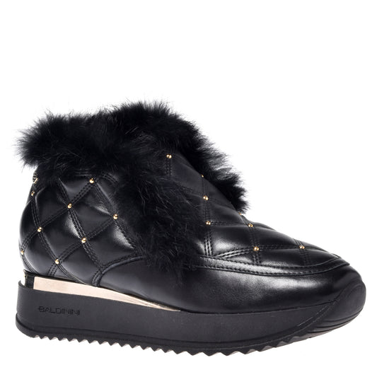 Ankle boots in black nappa