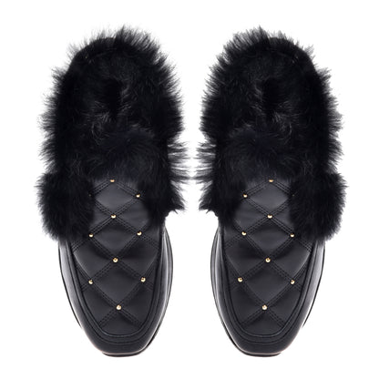 Ankle boots in black nappa