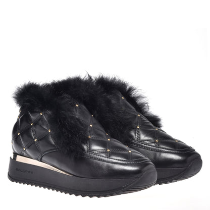 Ankle boots in black nappa