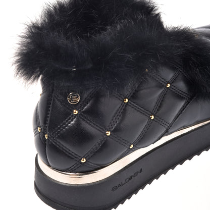 Ankle boots in black nappa