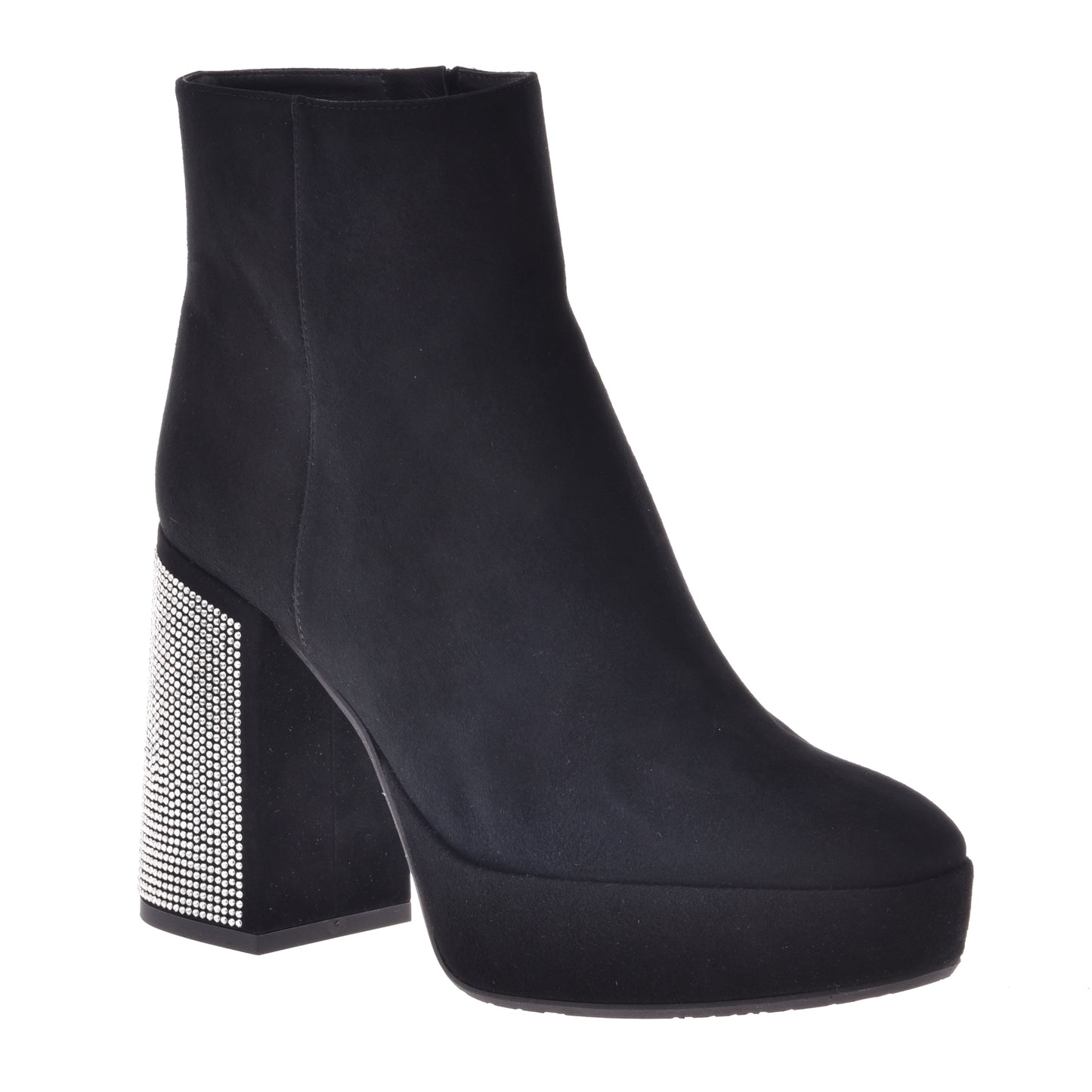 Ankle boot in black suede