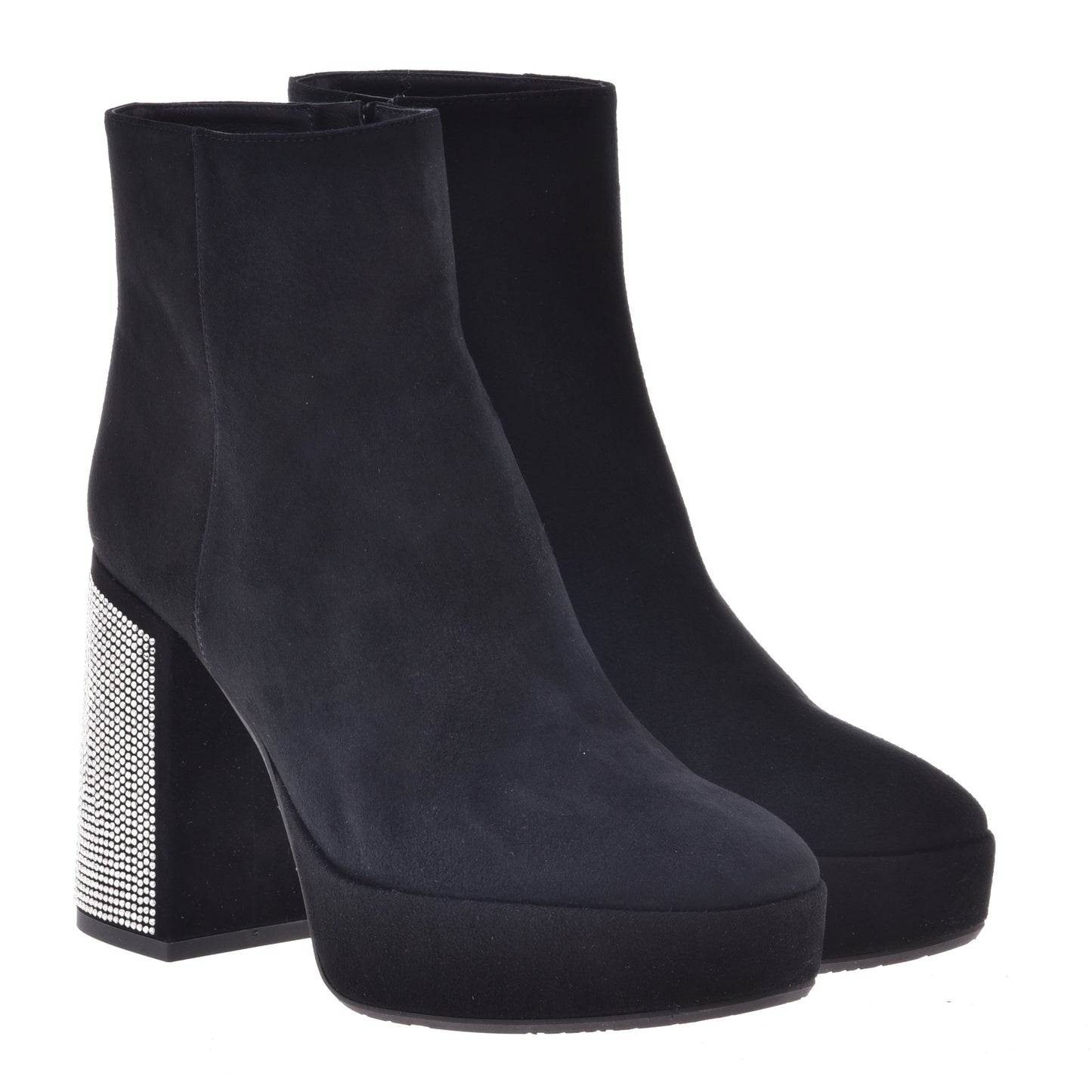 Ankle boot in black suede
