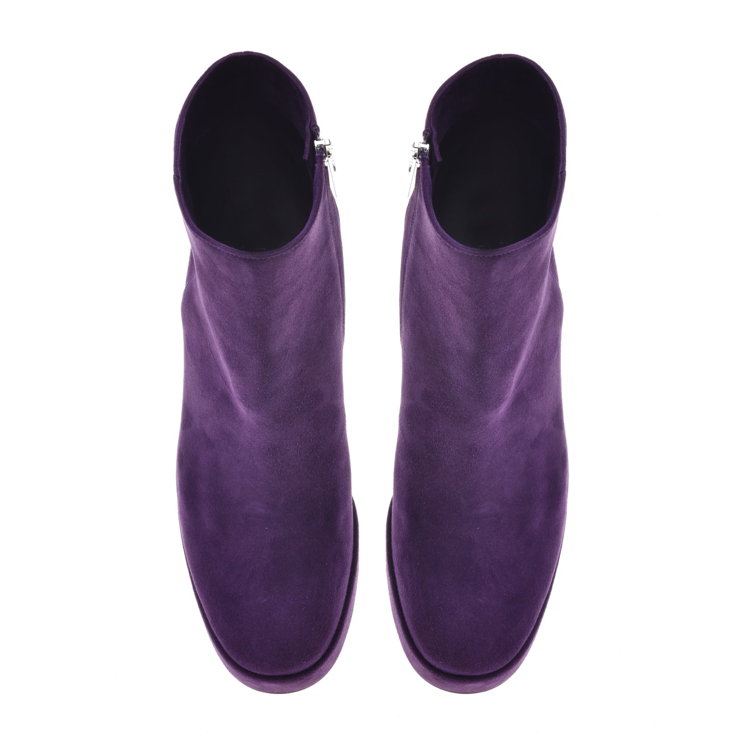 Ankle boots in violet suede