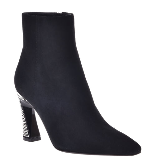 Ankle boot in black suede