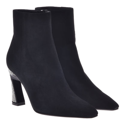 Ankle boot in black suede