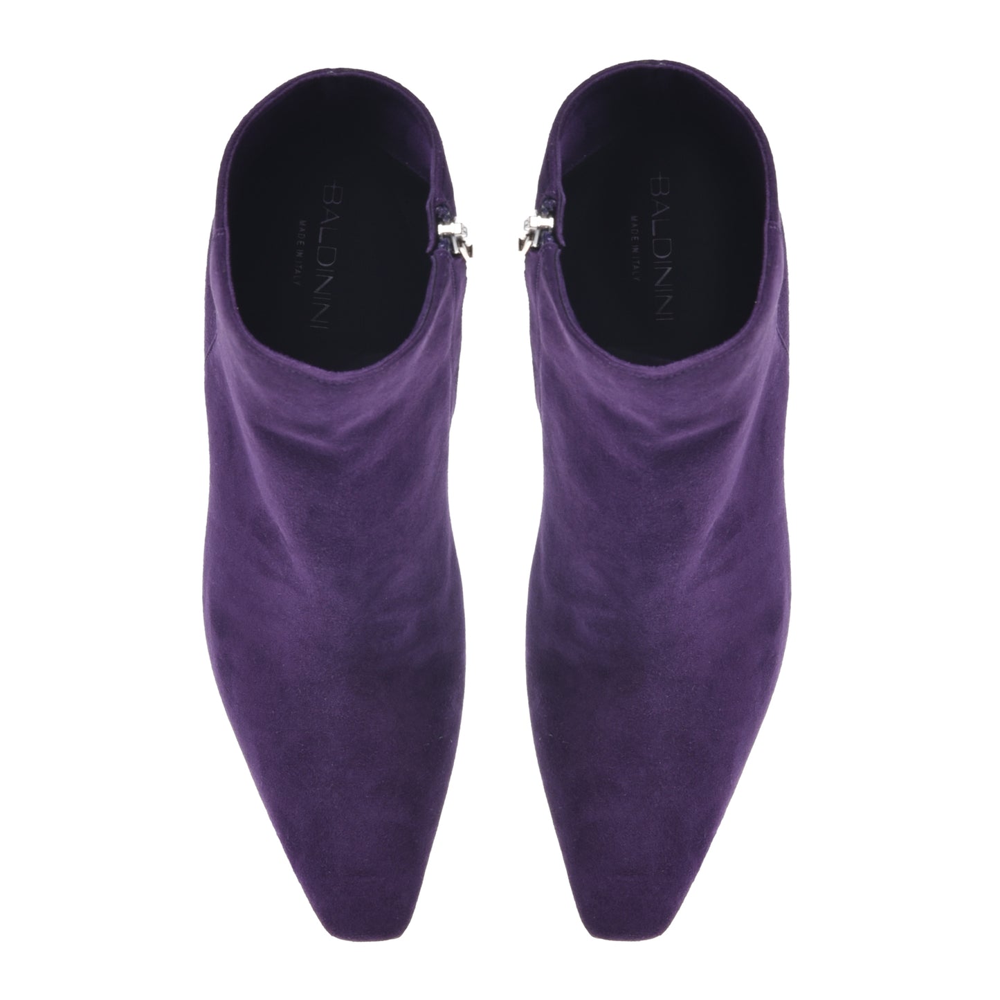 Ankle boots in violet suede