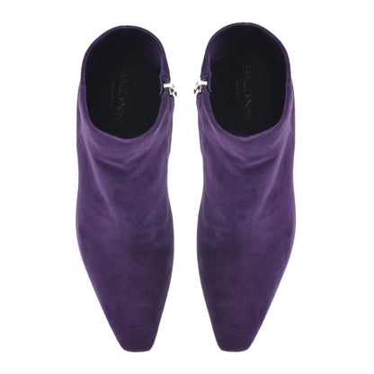 Ankle boots in violet suede