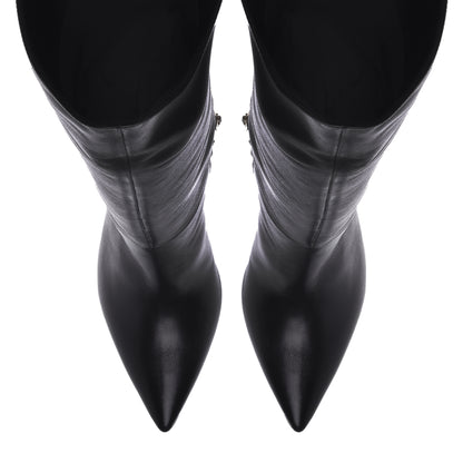 Black nappa boot