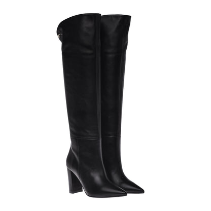 Black nappa boot