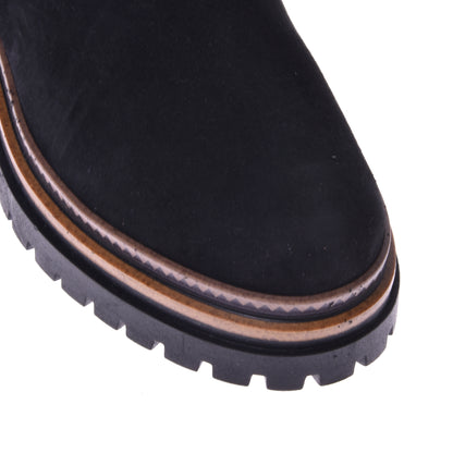 Black suede boots