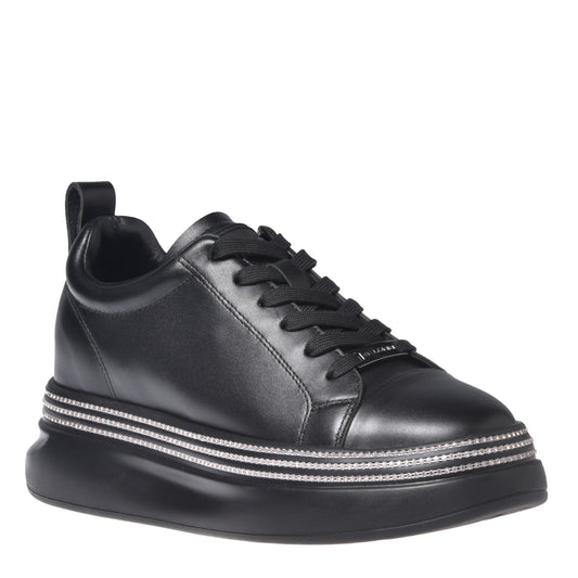 Sneakers en nappa noir