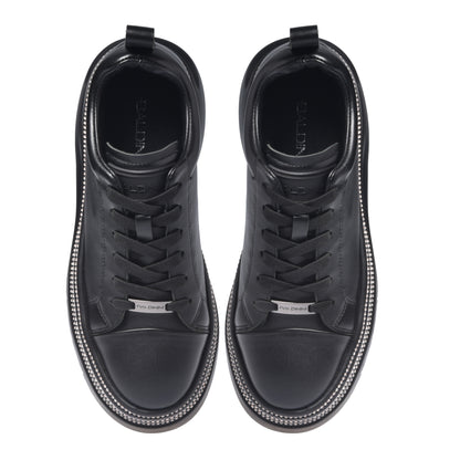 Sneakers en nappa noir