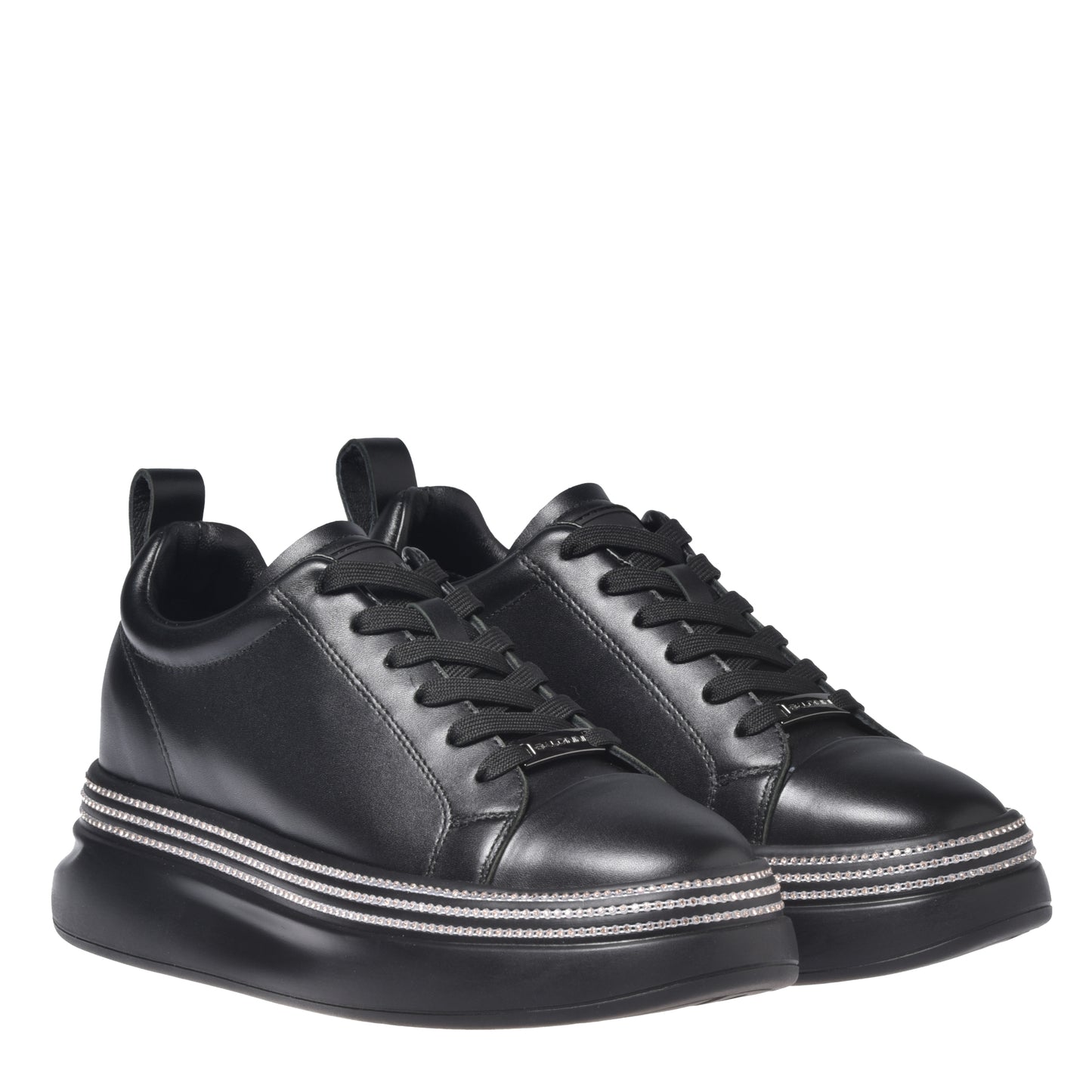 Sneakers en nappa noir