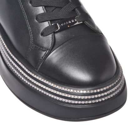 Sneakers en nappa noir