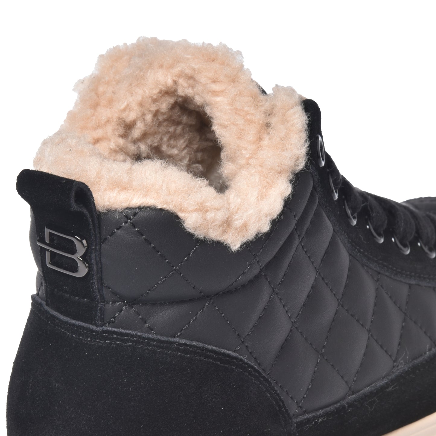 Sneakers en daim et nappa noir