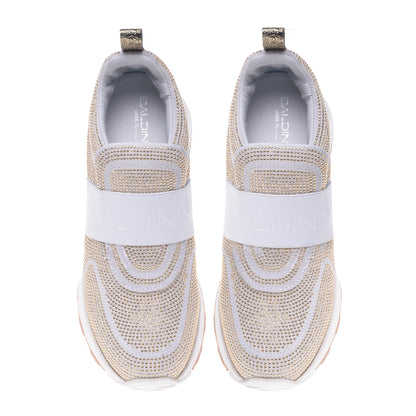 Sneakers en daim or