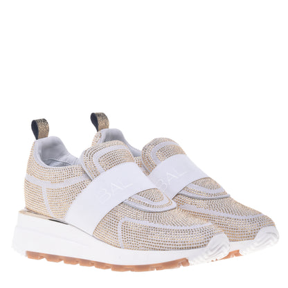 Sneakers en daim or