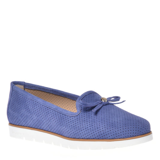 Ballerines bleues en nubuck
