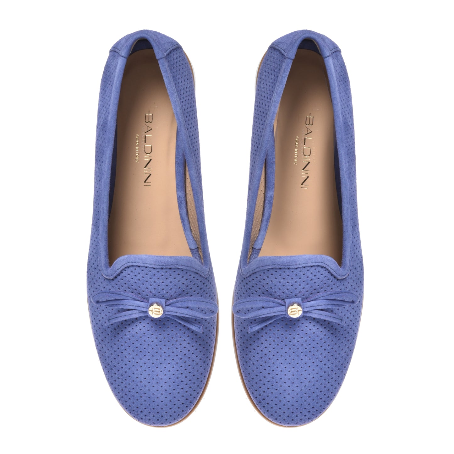 Ballerines bleues en nubuck
