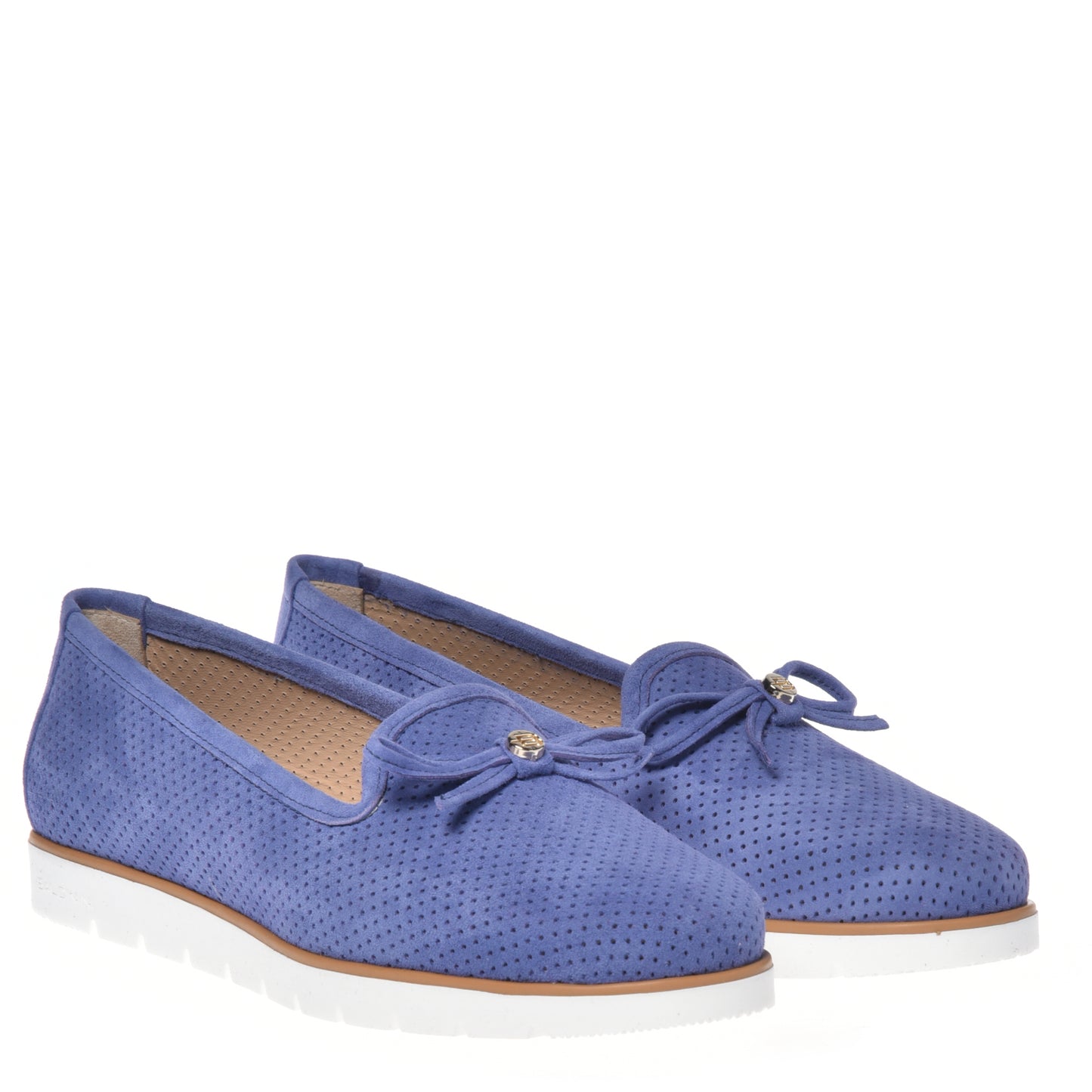 Ballerines bleues en nubuck