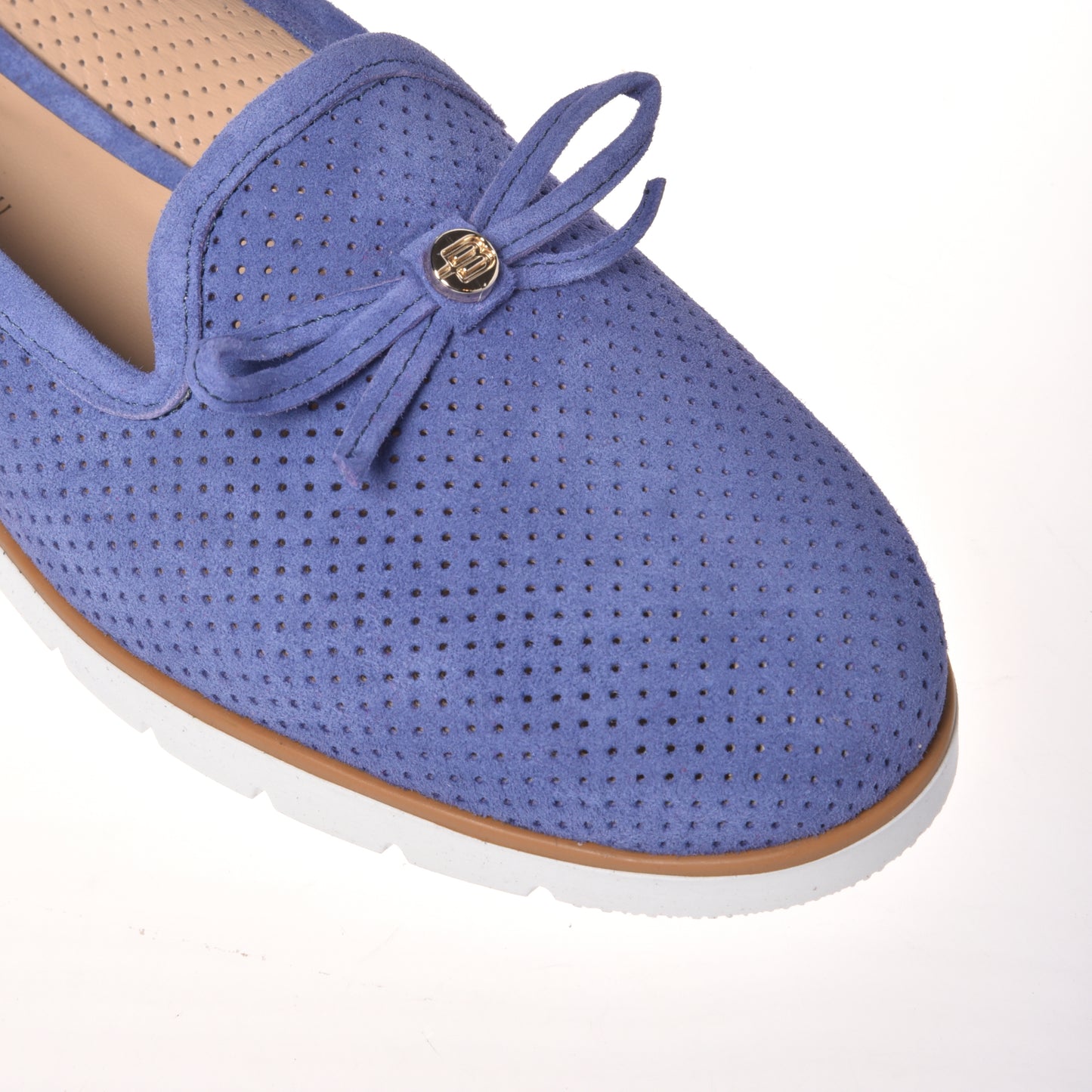 Ballerines bleues en nubuck