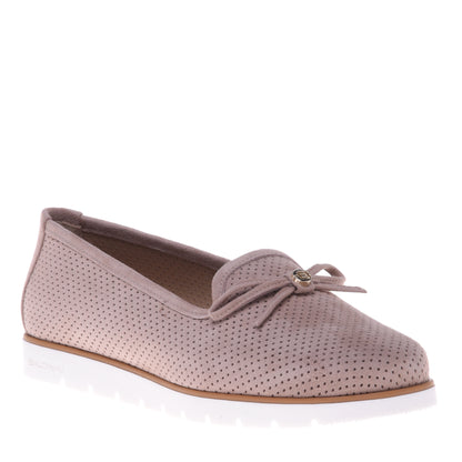 Ballerines nude en nubuck