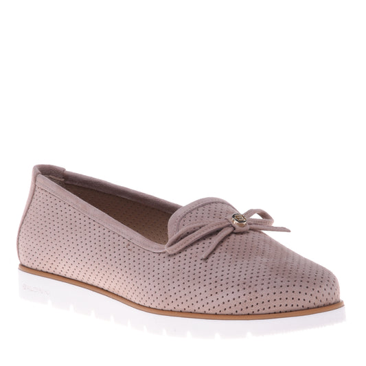 Ballerines nude en nubuck