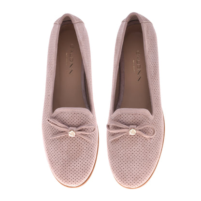 Ballerines nude en nubuck