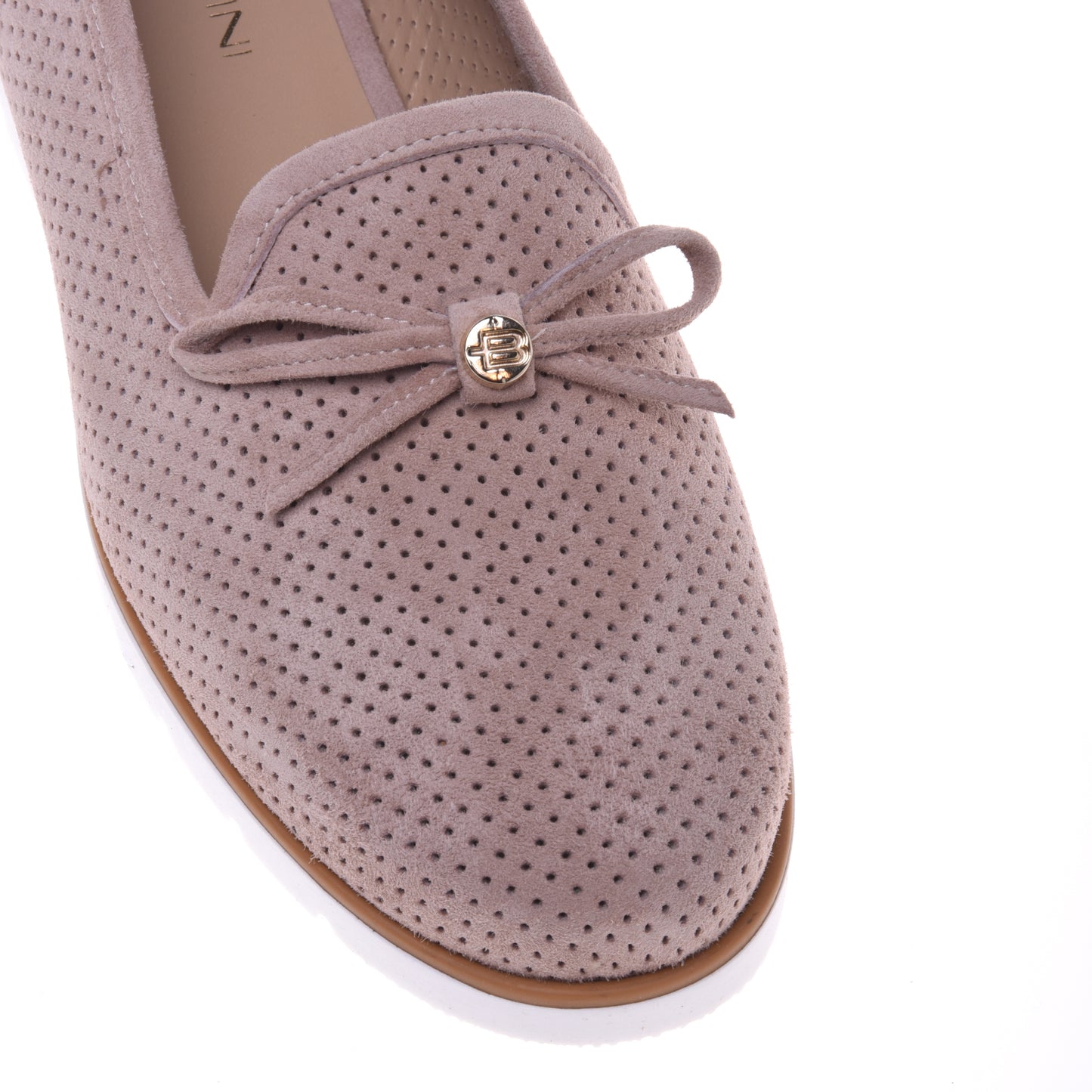 Ballerines nude en nubuck
