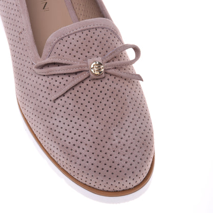 Ballerines nude en nubuck