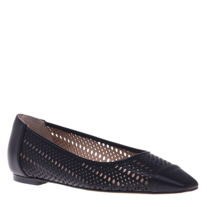 Ballerines noires en cuir de veau