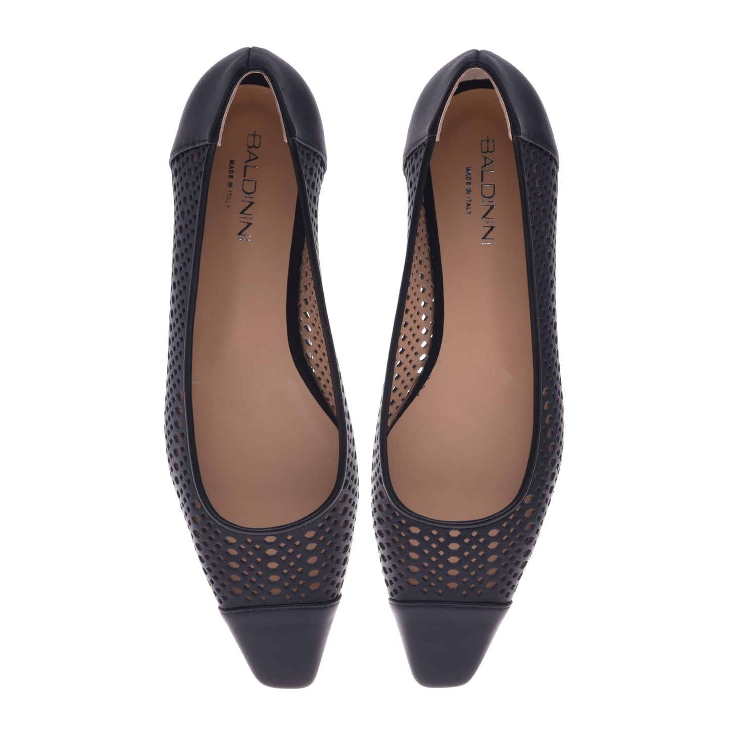 Ballerines noires en cuir de veau