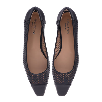 Ballerines noires en cuir de veau
