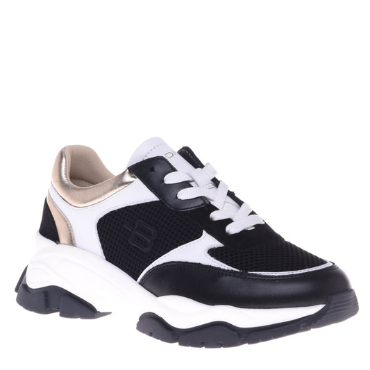 Sneakers noires en cuir de veau